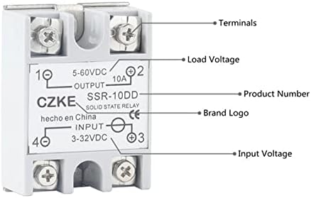 KAPPDE ממסר מצב מוצק SSR 10DD 25DD 40DD DC בקרה DC ​​מעטפת לבנה שלב יחיד ללא כיסוי פלסטיק 3-32V DC קלט DC 5-60V