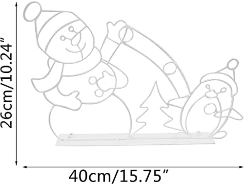 מסגרת חוט אור פעילה עיצוב עיצוב חג חג חג המולד גן חיצוני שלג זוהר זוהר שלט דקורטיבי אנימציה כדור שלג מיתר מסגרת חוט אור וינטג 'כדורי חג