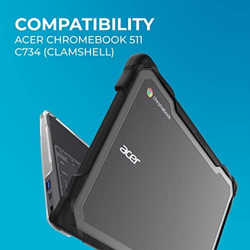 מקרה Gumdrop Slimtech מתאים ל- Acer Chromebook 511 Clamshell. מיועד לתלמידי K-12, מורים וכיתות-כיתות נבדקו, מחוספסים, חסרי זעזועים בגין
