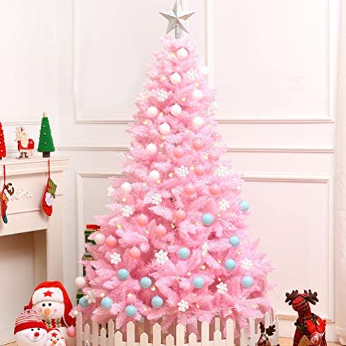 עץ חג המולד של Amosfun ורוד עץ חג המולד מלאכותי לחג המולד בנות בנות בנות קישוט
