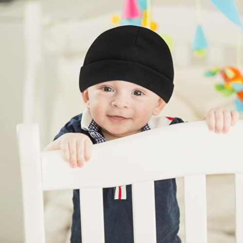 זנדו תינוק כובעי יילוד בית חולים כובע תינוק כפת כובע עבור פג תינוק בני חורת כובעי ושריטות כפפה סט 0-3 חודשים