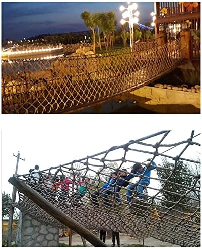 לינגושון חבל חבל נטו אימוני טיפוס חיצוניים רשת בטיחות ילדים, דקורטיבי בגשר תלייה, רשת 15 סמ