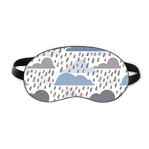 דפוס טפטוף גשם בענן מגן שינה מגן עיניים רך מכסה גוון כיסוי עיניים