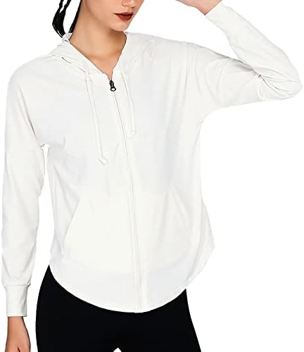 חולצות ריצה רופפות של Xaspee לנשים מלאות מעילים אתלטים מעילים קלים קפוצ'ים קפוצ'ים קפוצי ספורט בגדי ספורט