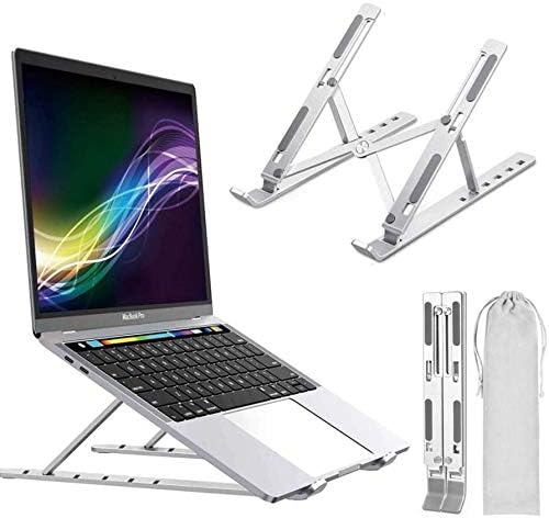 עמדת גלי קופסאות והרכבה תואמת לספין Chromebook Acer 314 - מעמד מחשב נייד קומפקטי מהיר, נייד, עמדת צפייה מרובה זווית - כסף מתכתי