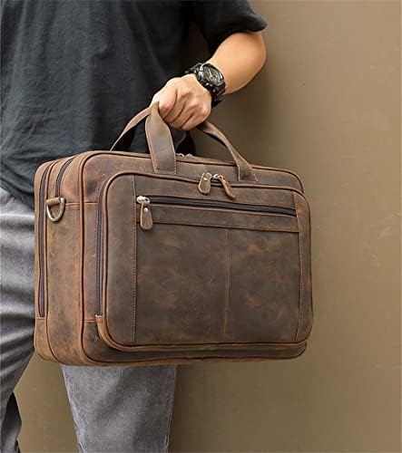 תיק עור של ADKHF לגברים תיק עסקים לטיולי עסקים תיק מזוודה תיק רטרו רטרו (צבע: A, גודל
