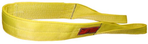 Stren-Flex EEF4-904-17 סוג 3 ניילון כבד ניילון שטוח עיניים ועין עיניים, 4 רובדי, 4,000 קילוגרם יכולת עומס אנכית, 17 'אורך x 4 רוחב, צהוב