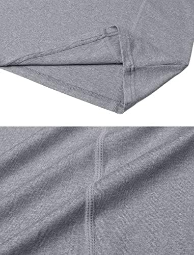 Kefitevd's UPF 50+ חולצות הגנה מפני שמש שרוול ארוך יבש מהיר 1/4 סוודר רוכסן לטיולים עם ריצת חולצות פולו גולף