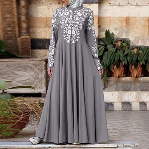 שמלה מוסלמית LZEAL לנשים חיג'אב דובאי רעלה איסלאמית אביה בגדים סטמוסלים לגברים למסגד אביה קפטן בגדים
