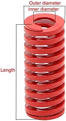 קפיצי דחיסה מתאימים לרוב התיקון I אדום בינונית עומס לחץ דחיסה קפיץ עובש עמוס עובש קפיץ קוטר חיצוני 27 ממ x קוטר פנימי 13.5 ממ x אורך 25-300