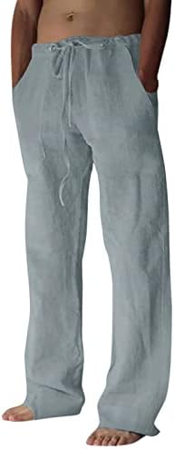 מכנסיים לגברים ישר זכר מזדמן יומיומי מוצק באורך מלא מכנסיים אמצע המותניים מכנסיים מכנסיים אפור