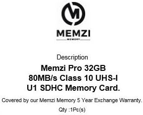 כרטיס זיכרון מסוג 32 ג 'יגה-בייט 10 80 מגהבייט/ש לפנסוניק-אקס-910, הק-אקס-909, הק-אקס-900, הק-אקס-900 מ', הק-אקס-810, הק-אקס-800 מצלמות
