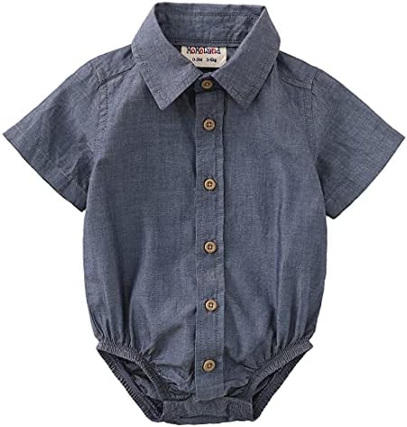 מומולנד תינוקות תינוק בני ארוג כפתור עד בגד גוף חולצה
