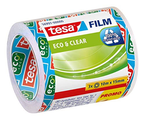 TESA® Film Eco & Sparpack Clear/56997, 10mx15mm, inh. 3
