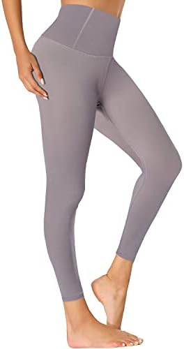 נשים גבוהה מותן יוגה מכנסיים עם כיסים אימון חותלות 7/29 אורך התחת הרמת חלקה עירום תחושה צועד