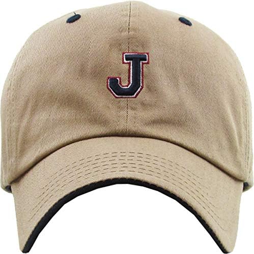 Alphabet AZ מכתב כובע בייסבול אדום אבא כובע פולו כובע מתכוונן יוניסקס כותנה אחת