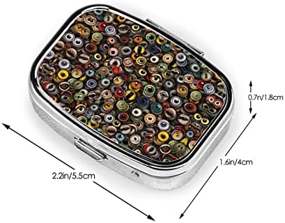 כדורי עיניים PSVOD מיני ניידים טיול יומי קופסת גלולות - תזכורת גלולה מרובעת, תיבת ויטמין