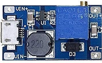 UIOTEC 2577 DC DC Boost Converter Stepp-Up מתח מתח מתח מתח מתח מתכוונן אספקת חשמל DC 2-24V עד 5V 9V 12V 24V 2A עם קלט מיקרו USB