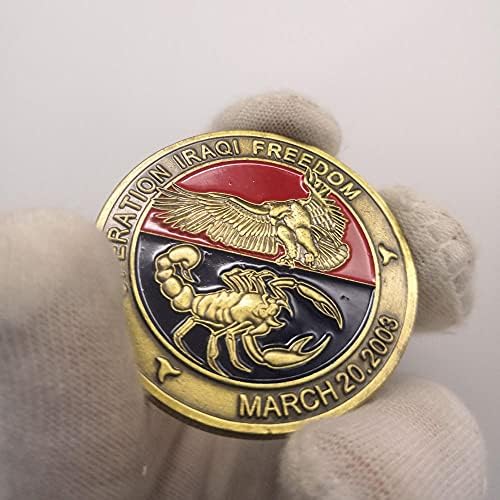 ספוט מטבעות מלחמה עירק אמריקאית מטבע זהב משותף מטבע משותף לפעולה חינם עקרב מדברי אוסף מדלקוין מטבע זיכרון מטבע זיכרון