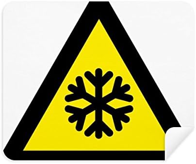 אזהרת סמל צהוב שחור שלג כביש הדובדבן משולש ניקוי בד מסך מנקה 2 יחידות זמש בד