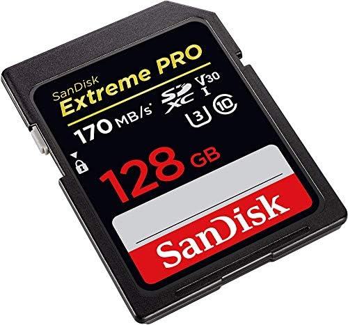 סנדיסק 128 ג 'יגה-בייט כרטיס זיכרון אקסטרים פרו עובד עם פוג 'יפילם ג' י-אף-אקס 100, אקס-אי-4, אקס-אס-10 מצלמה דיגיטלית 4 קארט 10 חבילה