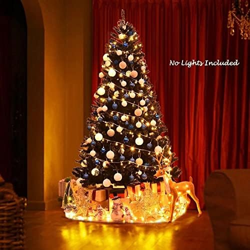 N/a 7.5ft צירים מלאכותי ליל כל הקדושים עץ חג המולד עץ מלא עם דוכן מתכת שחור
