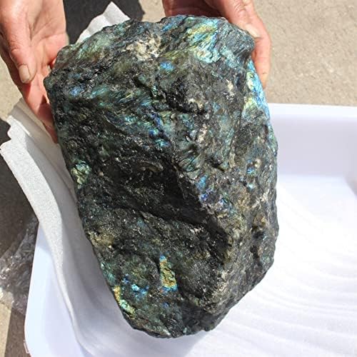 Gosou Chakra Labradorite 14.5 קג זהב כחול זהב טבעי לברדוריט אור ירח Ishihara Glass Creamery to Moonlight Ishihara Ore Rock