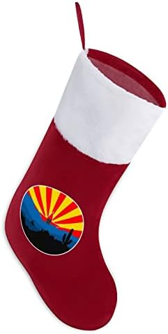 דגל מדינת אריזונה בהתאמה אישית של גרב חג מולד ביתי קישוטי עץ עץ חג המולד