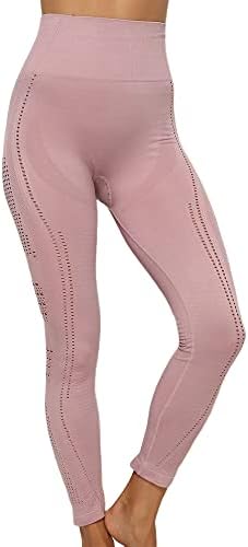 ברונהונג גזרת המותניים הגבוהה של נשים חותלות רזות יוגה מכנסיים פעילים יבש מהיר