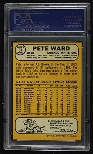 1968 Topps 33 Pete Ward Chicago White Sox PSA PSA 8.00 White Sox