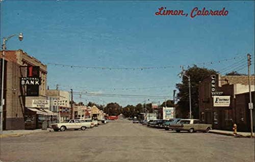 הרחוב הראשי מחפש צפון לימון, קולורדו שיתוף המקורי גלוית וינטג
