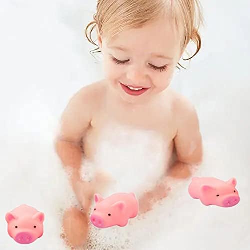צעצוע אמבטיה חזיר פסל, חזירי גומי מיני לילדים, צעצוע אמבטיה לתינוקות, 20 יחידות