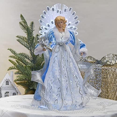 Valery Madelyn Winter מאחל חבילת קישוט לחג המולד בכחול כסף כחול 80CT מעוצב וגדלים קישוטי חג המולד וטופר עץ מלאך חג המולד