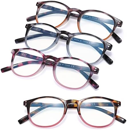 שומר 4 חבילה קריאת משקפיים כחול אור חסימת אביב ציר נשים קוראי