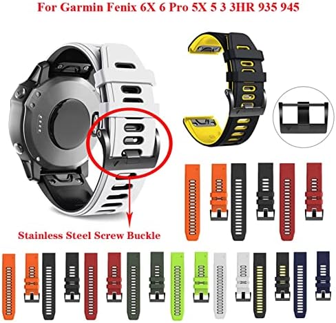 BCMCBV 26 ממ 22 ממ סיליקון מהיר שחרור מהיר להקת שורש כף יד עבור Garmin fenix 7 7x 6x 6x pro 5x 3 3HR EasyFit Watchband for Garmin Fenix