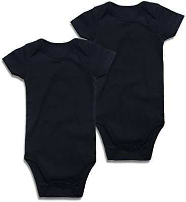 Defahn Boads בגד גוף מוצק 2 חבילות שרוולים קצרים שותים לבנות תינוקות בנים 0-24 חודשים