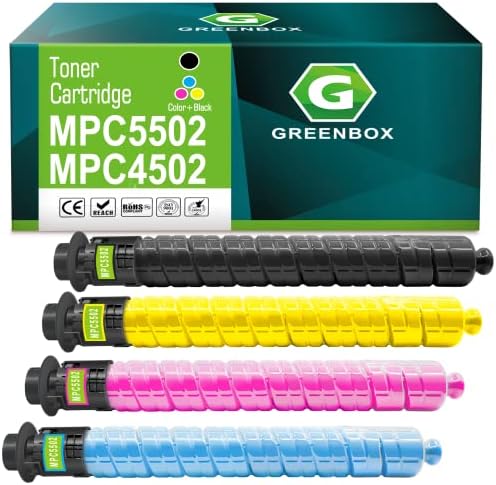 GreenBox תואם MP C5502 מחסנית טונר החלפת RICOH AFICIO SAVIN LANIER MP C4502 MP C5502 מדפסת תשואה גבוהה עבור RICOH 841679 841680 841681