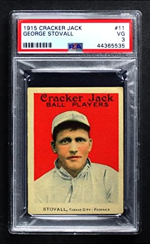 1915 Cracker Jack 11 ג'ורג 'Stovall PSA PSA 3.00