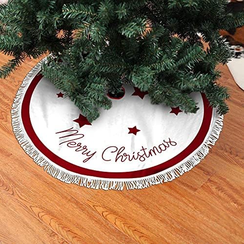 פניס עץ חג המולד צווארון קטיפה שמלת חג המולד קצרה שמלת עץ חג המולד קטיפה עם קישוט פרינג 'לבן מסיבת חג קישוטי עץ חג המולד