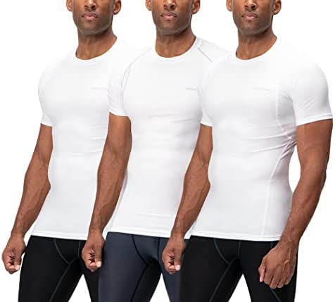 DevOps 3 חבילות חולצות דחיסה של שרוול קצר של גברים