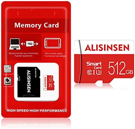 כרטיס זיכרון מיקרו 512 ג 'יגה-בייט כרטיס זיכרון מיקרו 10 כרטיס זיכרון מיקרו 512 ג' יגה-בייט כרטיס במהירות גבוהה עם מתאם כרטיס זיכרון למצלמה,