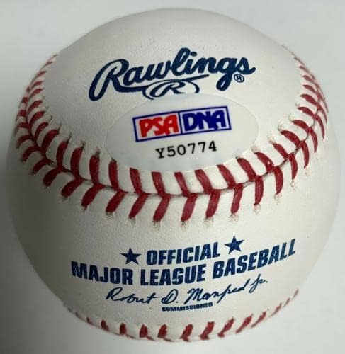 מאט שמייקר חתם על בייסבול Major League MLB פחד מהזקנה PSA Y50774 - כדורי בייסבול עם חתימה
