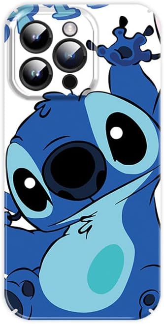 מארז קריקטורה של Swigen לאייפון 14 פרו פרו, עיצוב אופי מצויר חמוד עם Kawaii Blue Monsters עיצוב דפוס רזה הגנה קשה לילדים נשים בנים בנים