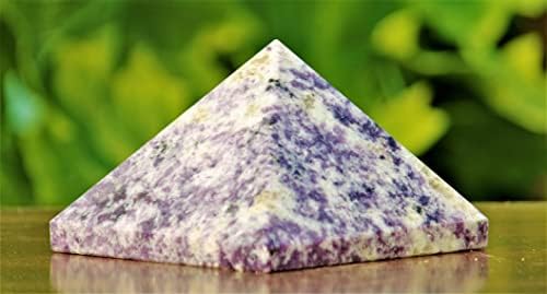 סגול טבעי סגול לפידוליט ריפוי קריסטל אבן מטאפיזית מגולפת מדיטציה פירמידה קדושה פנג שואי אבן חן