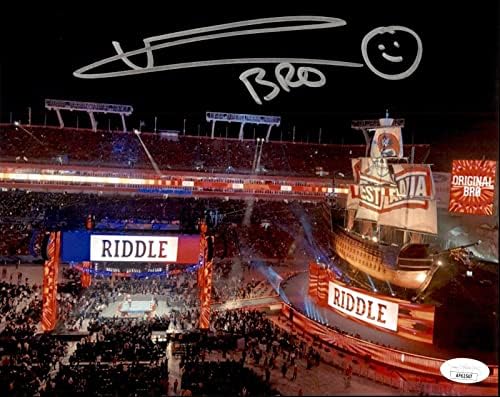מאט רידל חתום WWE 1st Rustlemania כניסה 8x10 תמונה RK Bro JSA COA - תמונות UFC עם חתימה