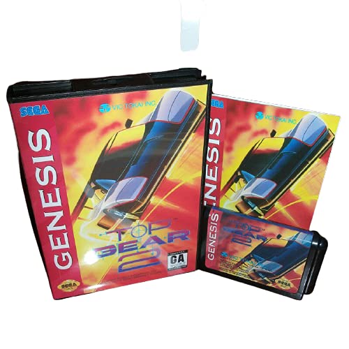 Aditi Top Gear 2 ארהב כיסוי עם קופסה ומדריך עבור Sega Megadrive Genesis Console Game Console 16 bit MD