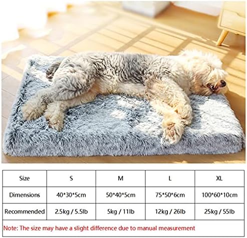 Xlaiq אולטרה קטיפה מיטת כלב מיטת כלבים מלבנית מחצלות כלבים/כיסוי נשלף כרית מזרן מחמד לכלבים גדולים גדולים