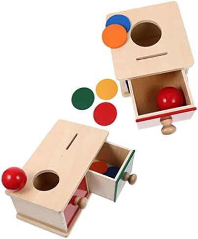 צעצועים במונטסורי קופסה צעצועים צעצועים פעוטות ערכת מטבע קופסת מטבעות 2 מגדי