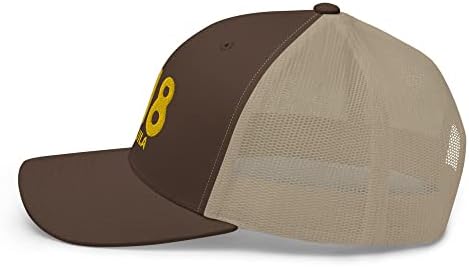 Rivemug 818 Tequila Trucker Trucker Hat מעוקל שטר אמצע כתר כובע רשת מתכווננת Snapback