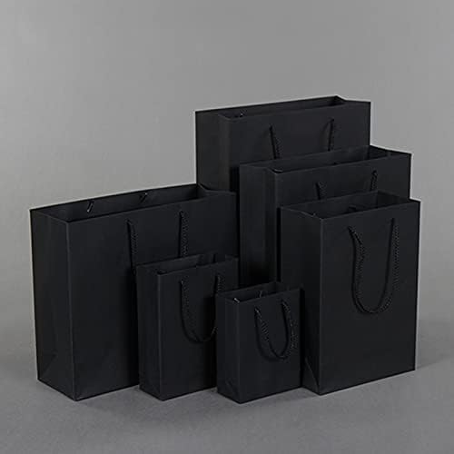 20 יחידות שחור אנכי מתנת תיק נייר שקית בגדי תיק מסיבת מתנת תיק יכול קראפט נייר